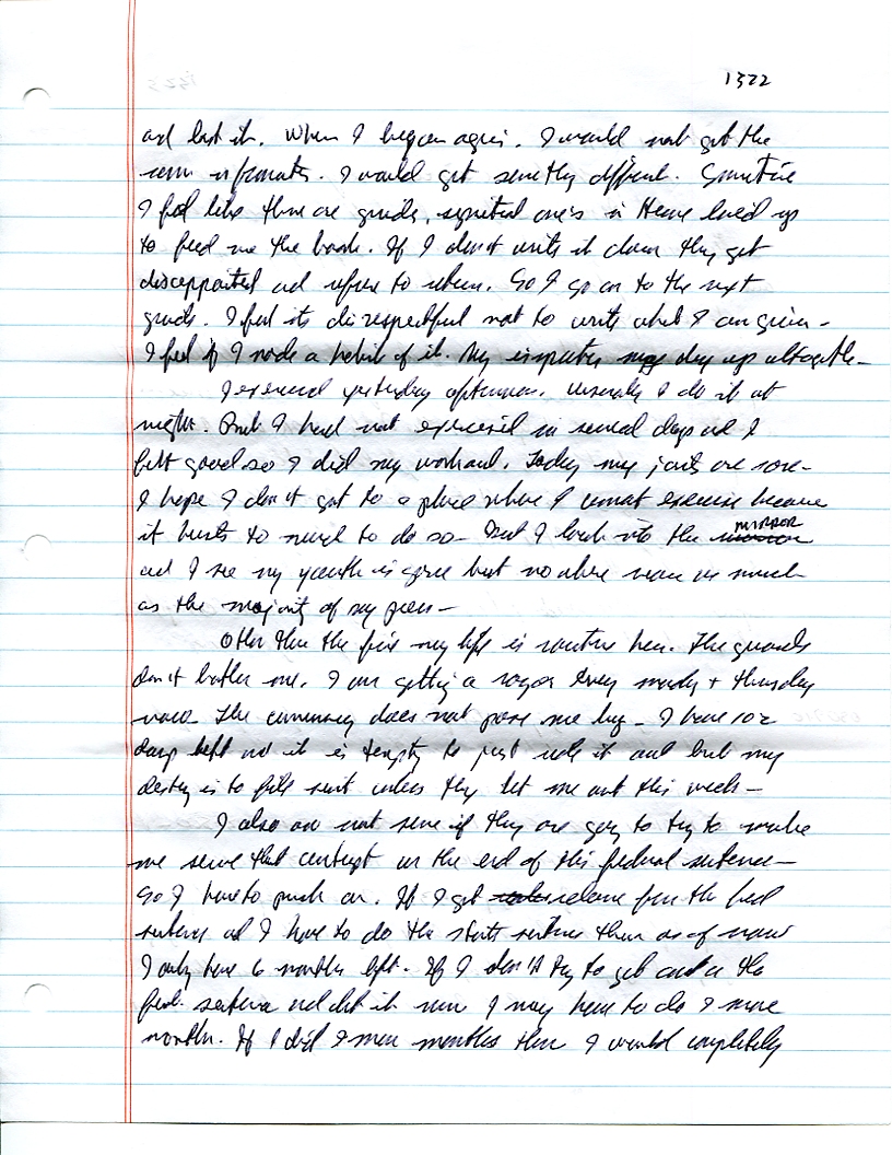 Dr John WorldPeace 2008 Prison Journal